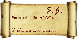 Pospisil Jozafát névjegykártya